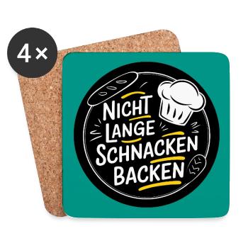 einfach Backen Bäcker mit Herz und Seele - Untersetzer (4er-Set) - Weiß - Vorne