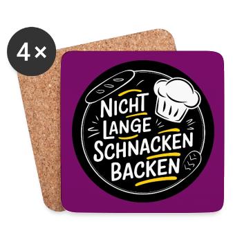 einfach Backen Bäcker mit Herz und Seele - Untersetzer (4er-Set) - Weiß - Vorne