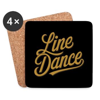 Line Dancing Country Dance - Line Dance Tanzen - Untersetzer (4er-Set) - Weiß - Vorne