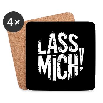 Lasst mir meine Ruhe - einfach in Ruhe lassen - Untersetzer (4er-Set) - Weiß - Vorne