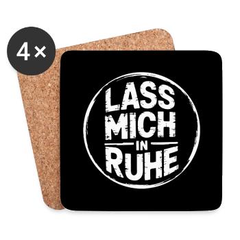Lasst mir meine Ruhe - einfach in Ruhe lassen - Untersetzer (4er-Set) - Weiß - Vorne