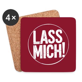 Lasst mir meine Ruhe - einfach in Ruhe lassen - Untersetzer (4er-Set) - Weiß - Vorne
