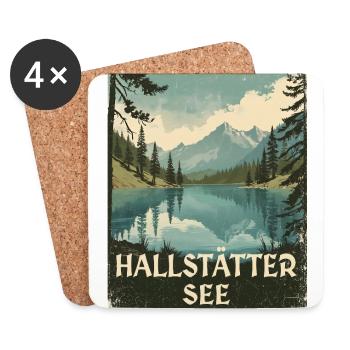 Hallstaetter See - Untersetzer (4er-Set) - Weiß - Vorne