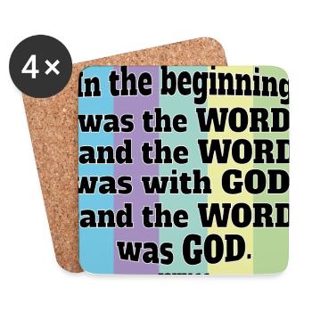 God is The Word - Coasters (set of 4) - white - Front