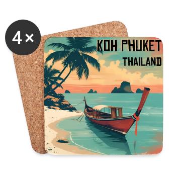 Koh Phuket - Dessous de verre (lot de 4) - blanc - Devant
