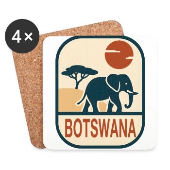 Botswana Elefant Afrika - Untersetzer (4er-Set) - Weiß - Vorne