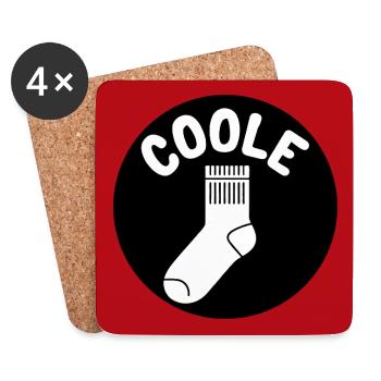 Cool sock socks and funny saying - Coasters (set of 4) - white - Front