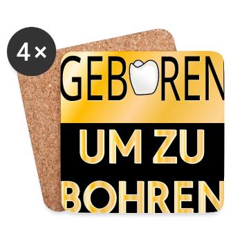 ZAHNFÜLLUNG ZAHNÄRZTIN - Untersetzer (4er-Set) - Weiß - Vorne