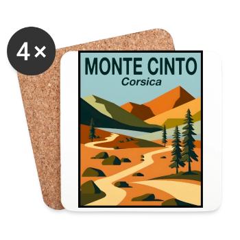 Monte Cinto, Corsica - Coasters (set of 4) - white - Front