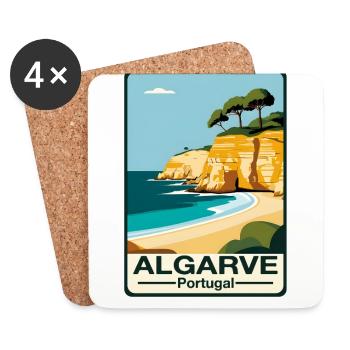 Algarve Portugal - Coasters (set of 4) - white - Front