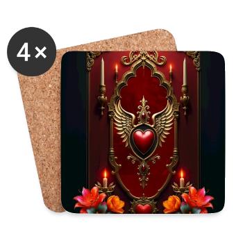 The spirit of the wonderful vintage style. - Coasters (set of 4) - white - Front