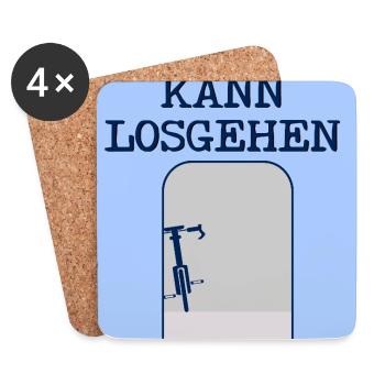 FAHRRAD TOR RADFAHREN - Untersetzer (4er-Set) - Weiß - Vorne