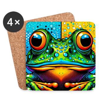 frog - Coasters (set of 4) - white - Front