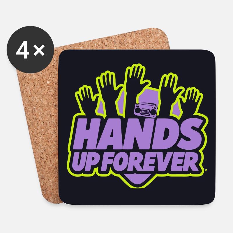 Hands Up Forever - Untersetzer (4er-Set) - Weiß