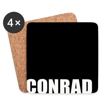 JUNGE VORNAME CONRAD - Untersetzer (4er-Set) - Weiß - Vorne