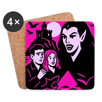 Comtesse vampire - Dessous de verre (lot de 4) - blanc - Devant