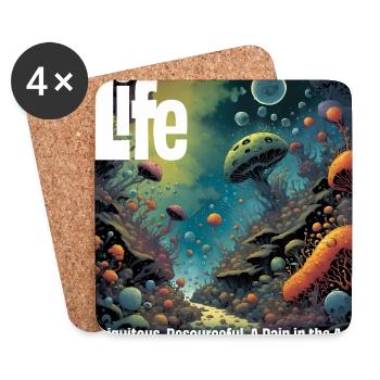 La vie, elle est partout - Dessous de verre (lot de 4) - blanc - Devant