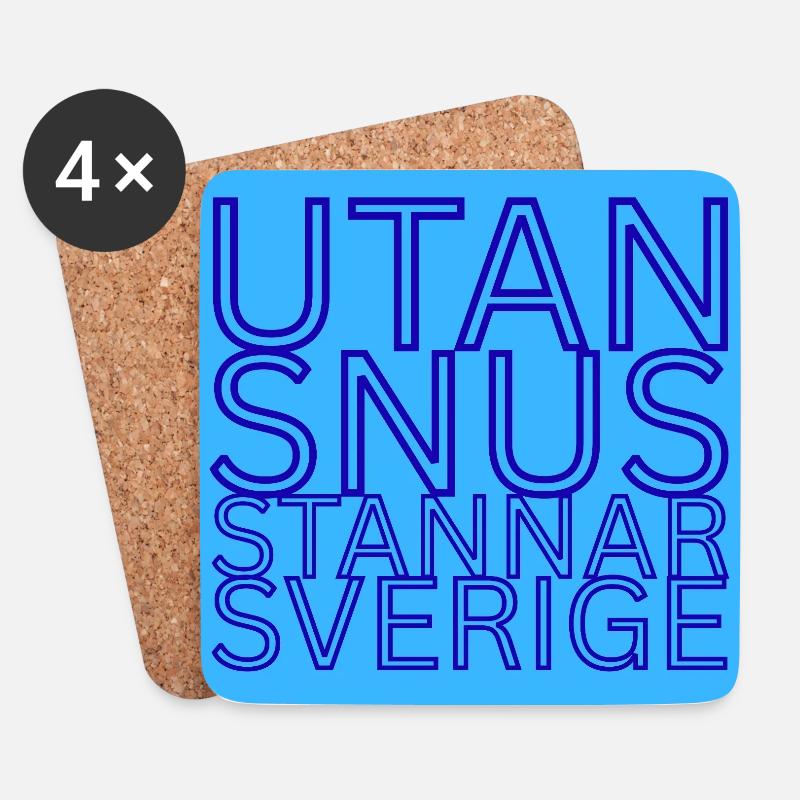Ohne Snus wird Schweden aufhören - Untersetzer (4er-Set) - Weiß