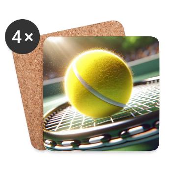 Sports, tennis - Coasters (set of 4) - white - Front