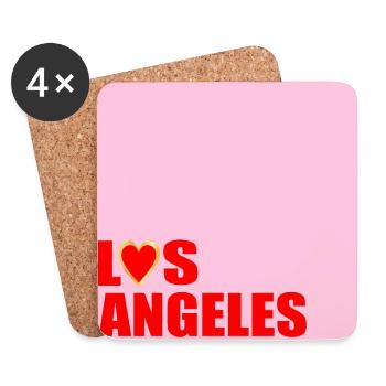 HEART LOS ANGELES USA - Coasters (set of 4) - white - Front