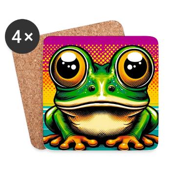 frog - Coasters (set of 4) - white - Front
