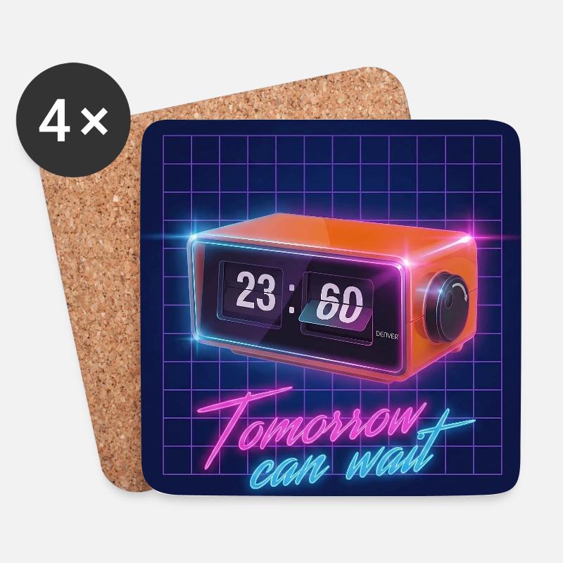 Tomorrow Can Wait - Untersetzer (4er-Set) - Weiß