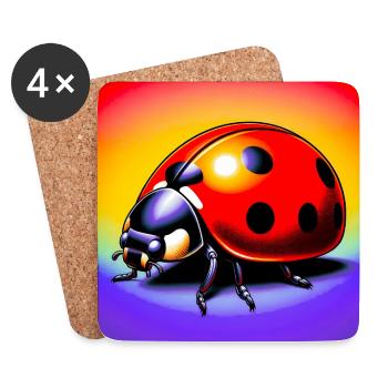 ladybird - Coasters (set of 4) - white - Front