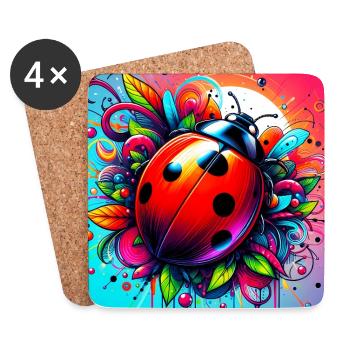 ladybird - Coasters (set of 4) - white - Front