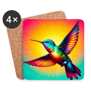 hummingbird - Coasters (set of 4) - white - Front
