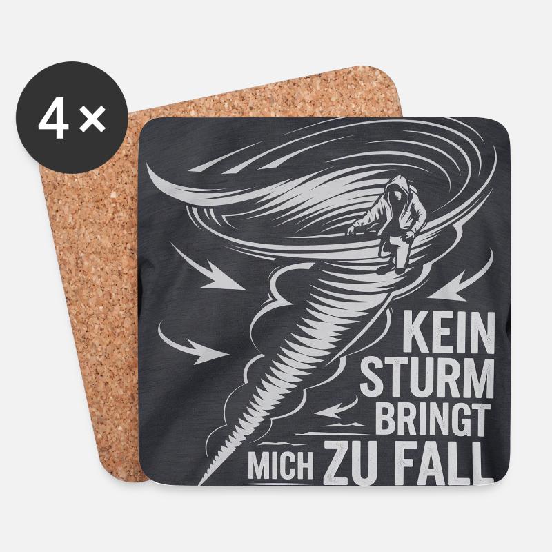 Kein Sturm bringt mich zu Fall - Untersetzer (4er-Set) - Weiß