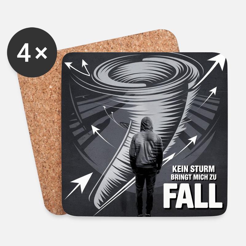 Kein Sturm Bringt Mich Zu Fall - Untersetzer (4er-Set) - Weiß