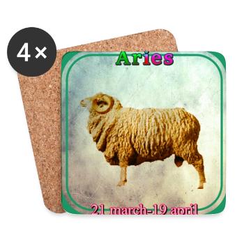 Widder - Untersetzer (4er-Set) - Weiß - Vorne