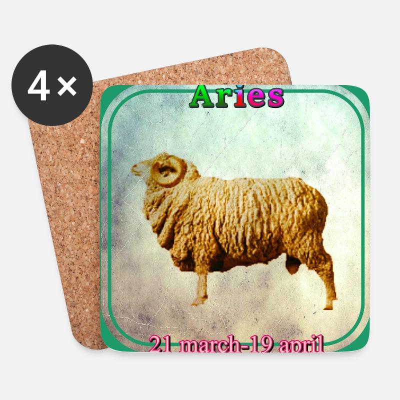 Aries - Coasters (set of 4) - white