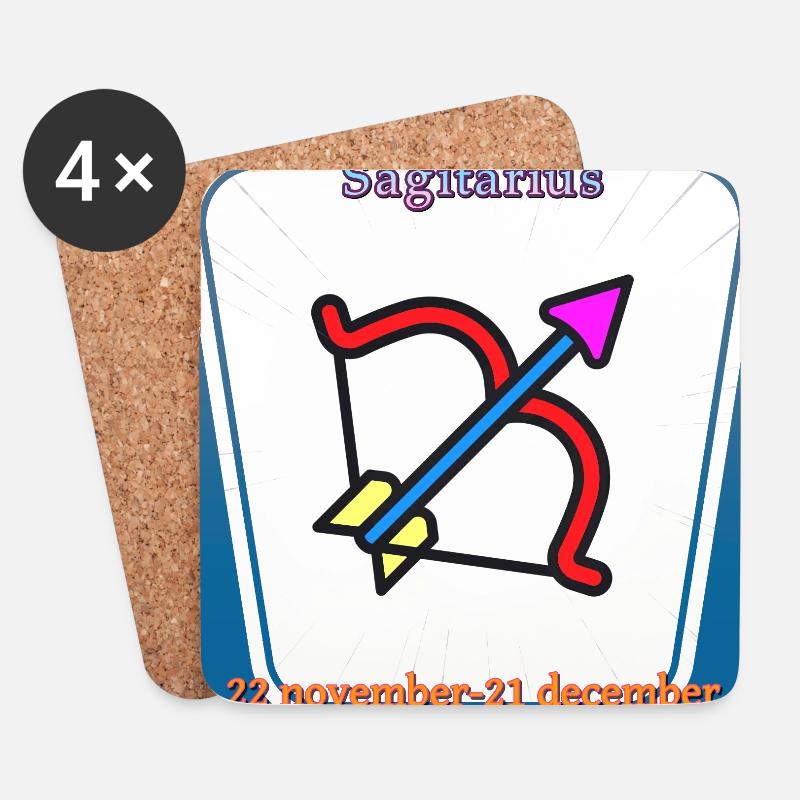 Sagittarius - Coasters (set of 4) - white