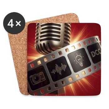 Podcast Studio Micro et Film - Dessous de verre (lot de 4) - blanc - Devant