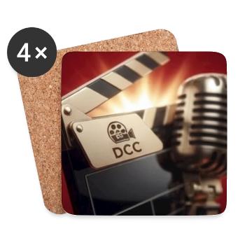 DCC-Mikrofon und Schalenbrett - Untersetzer (4er-Set) - Weiß - Vorne