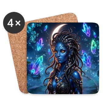 Blue Crystal Siren - Coasters (set of 4) - white - Front