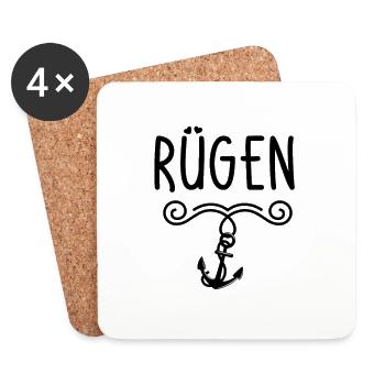 Rügen - Untersetzer (4er-Set) - Weiß - Vorne