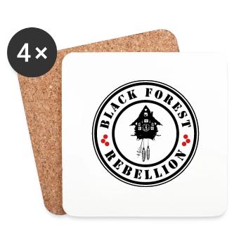 Rébellion de la Forêt-Noire - Dessous de verre (lot de 4) - blanc - Devant