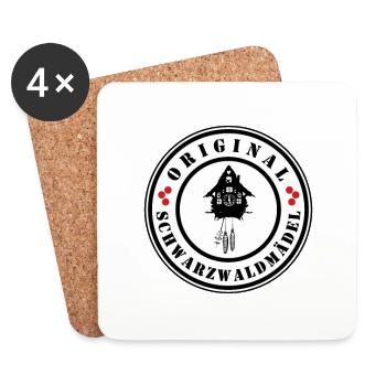 Original Schwarzwaldmädel - Untersetzer (4er-Set) - Weiß - Vorne