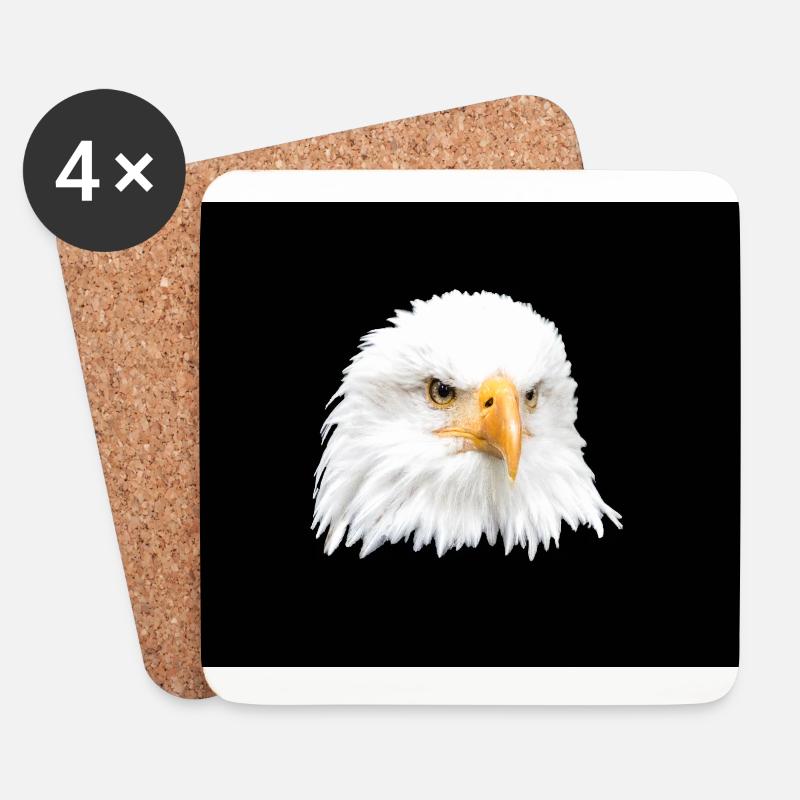 Weißkopfseeadler - Untersetzer (4er-Set) - Weiß