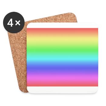 Regenbogen - Untersetzer (4er-Set) - Weiß - Vorne