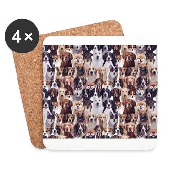 Canine! - Dessous de verre (lot de 4) - blanc - Devant