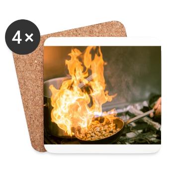Flaming Culinary Adventure - Untersetzer (4er-Set) - Weiß - Vorne