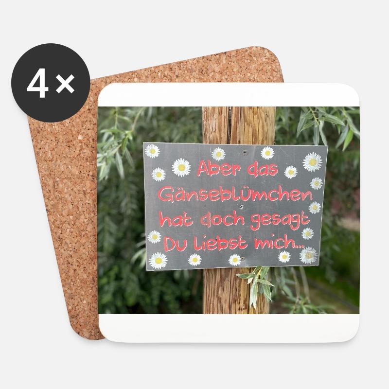 Gänseblümchen - Untersetzer (4er-Set) - Weiß