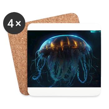 Robojelly - Coasters (set of 4) - white - Front