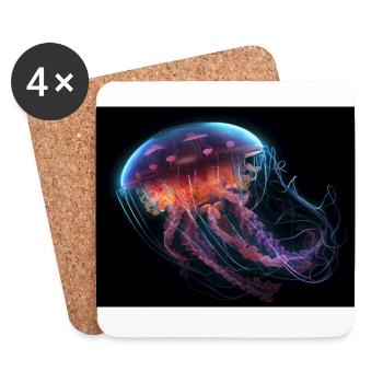 Electric Bloom - Coasters (set of 4) - white - Front