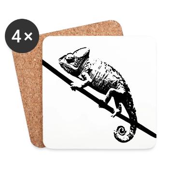 Chameleon - Coasters (set of 4) - white - Front