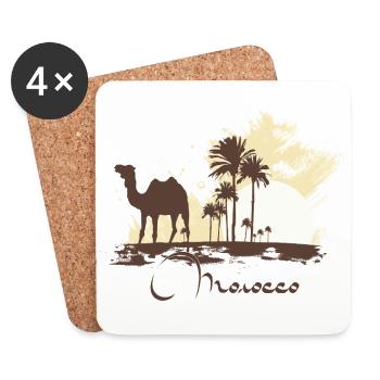 Morocco - Dessous de verre (lot de 4) - blanc - Devant
