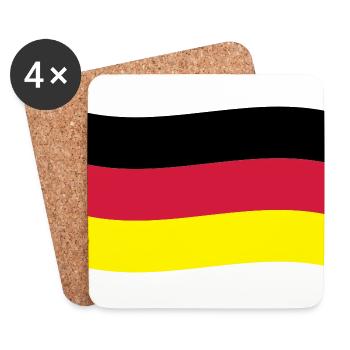 Germany flag - Coasters (set of 4) - white - Front